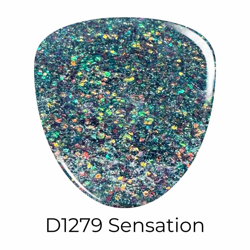 D1279 Sensation Blue Glitter Dip Powder