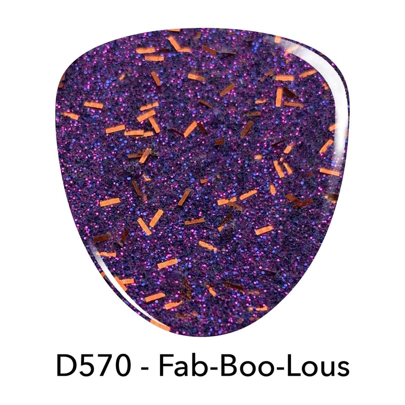 D570 Fab-Boo-Lous Purple Glitter Dip Powder